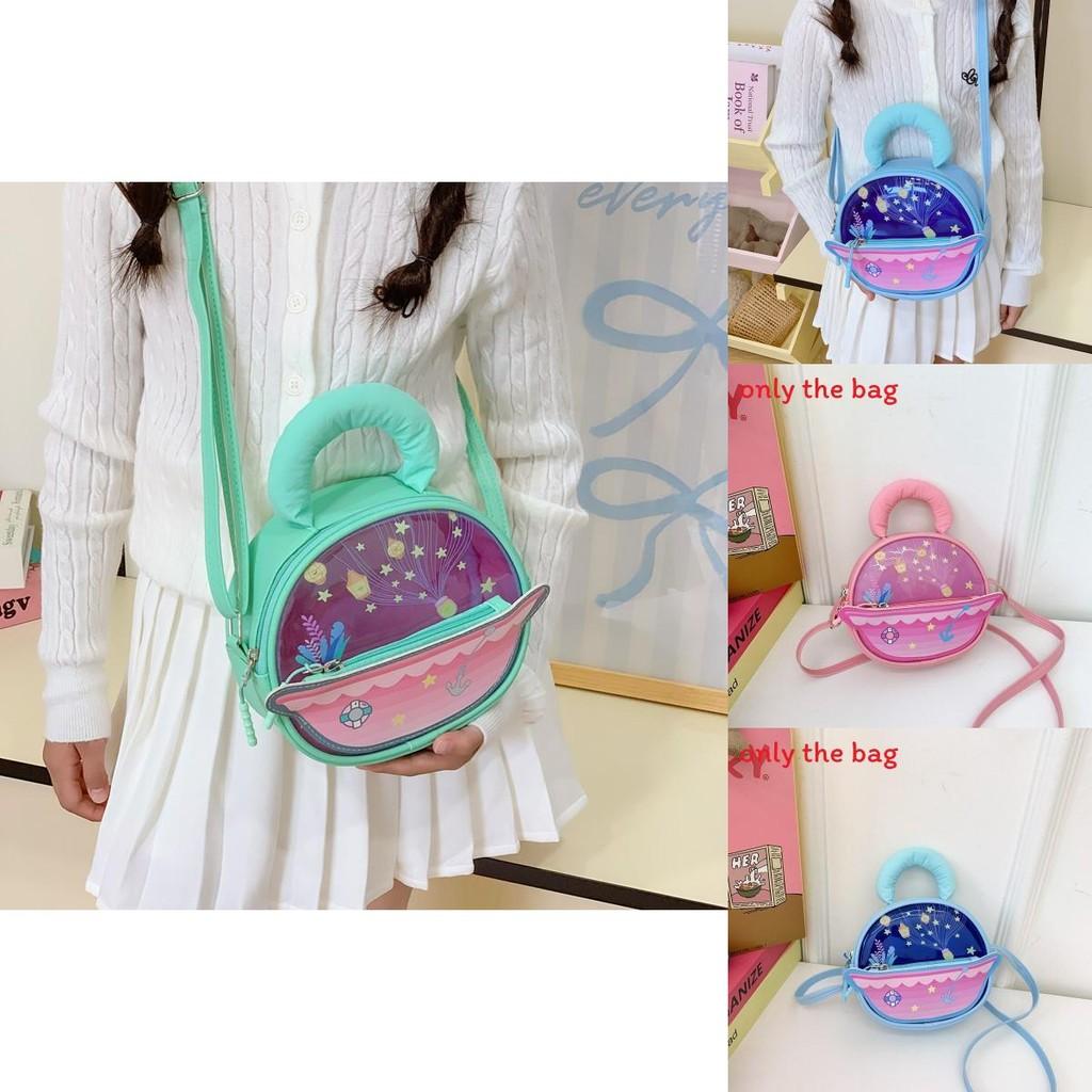 Cartoon Cute Star Jar Printed Children Round Single Shoulder Bag Crossbody