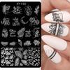 Valentine'S Day Nail Art Steel Plate Grid Series Love English Butterfly Dandelion Nail Art Printing Board