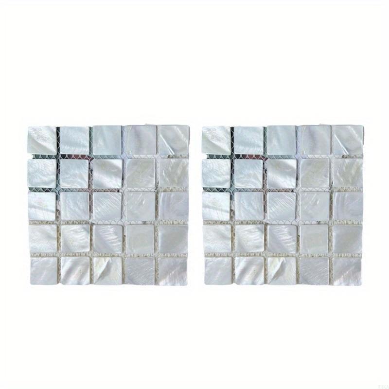 2pcs Handmade Drink Shell Square Coasters Heat Resistant Cup Mats Dining Table Accessories Home Decoration Placemat