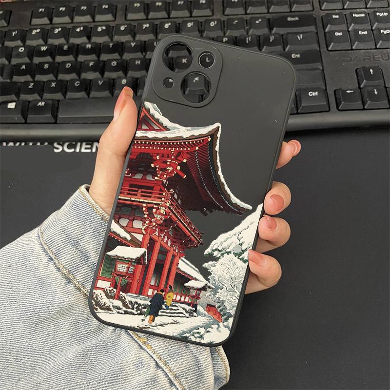 Japanese Mount Fuji Landscape Phone Case for IPhone 16 14 13 12 11 15 Pro Max Mini XR XS X 15 14 7 8 Plus SE2 Silcone Back Cover
