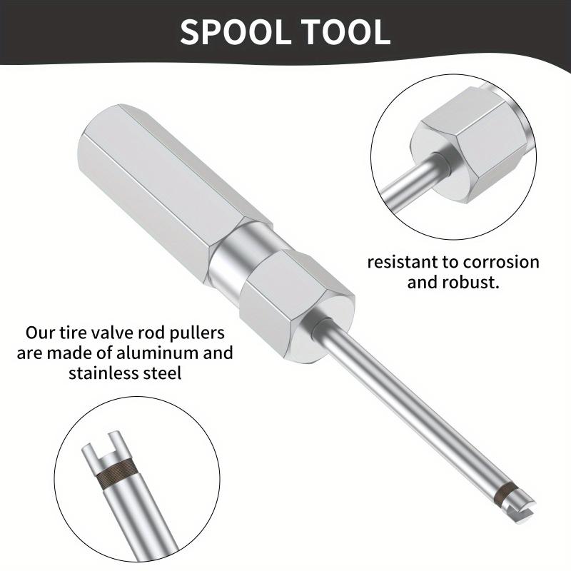 Heavy Duty Tire Valve Stem Core Remover Tool 3Pcs Set for Car Bicycle Motorcycle Tire Repair Essential Accessories Screwdriver