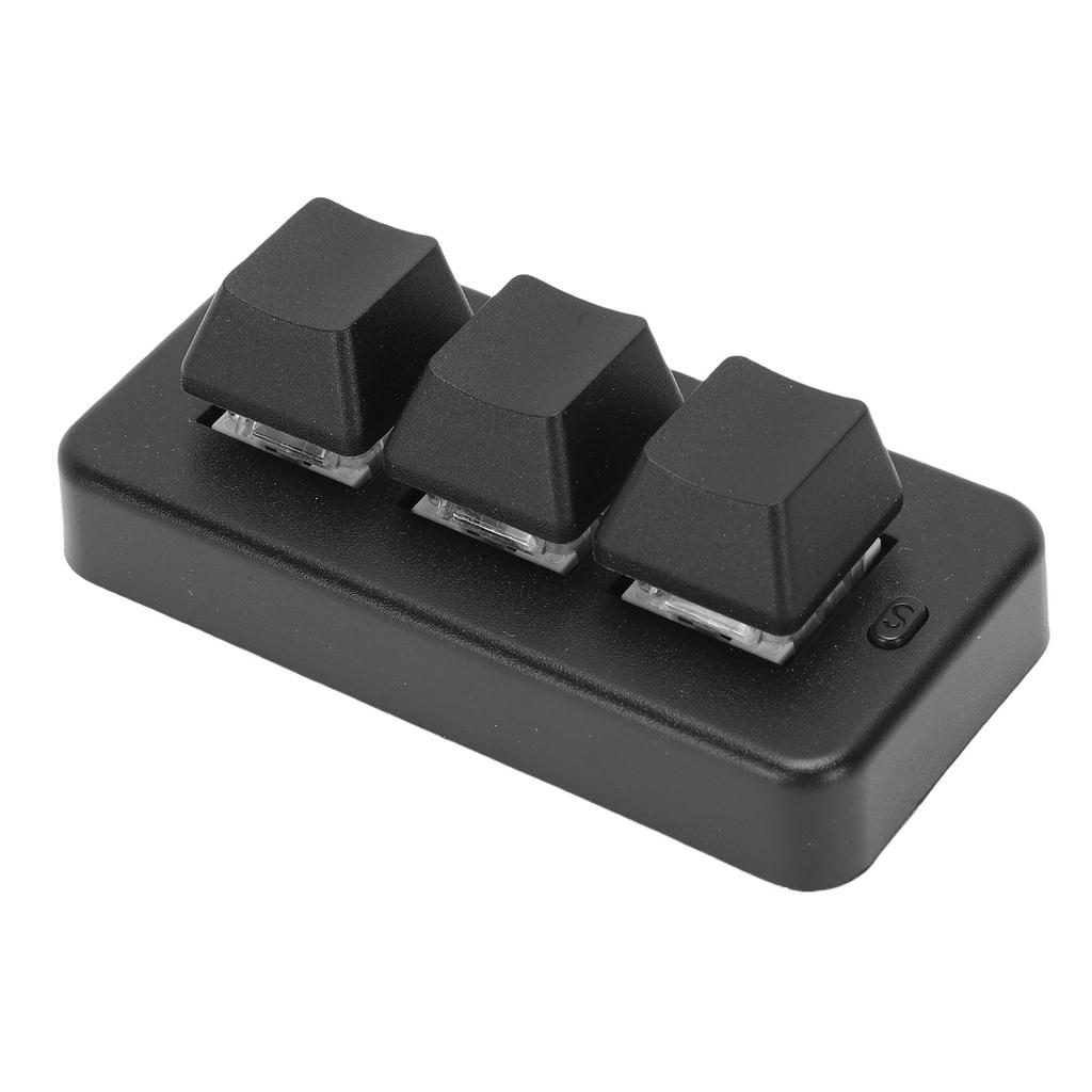 USB Wired 3 Key Keyboard Customize Programmable 3 Key Mechanical Keypad for PC Video Game