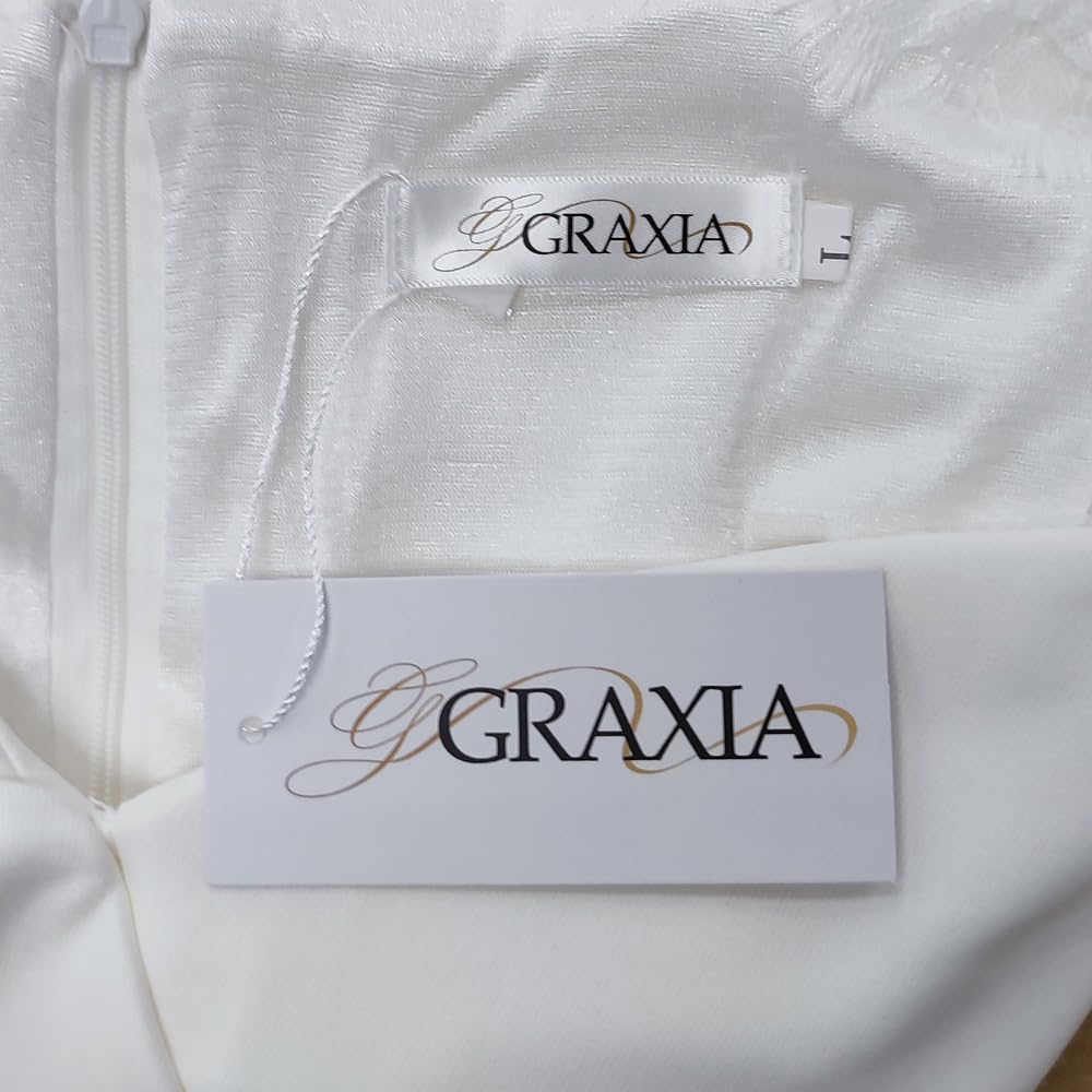 GRAXIA Cabaret Tight Short Size Small Dress, Off-the-Shoulder, Dress, Sleeves, Lace, Knee-Length, Women's, White,