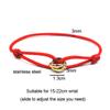 Classic Titanium Steel Lover Three Circles With Colorful Rope Bracelet for Women Men Custom DIY Bracelet New2023
