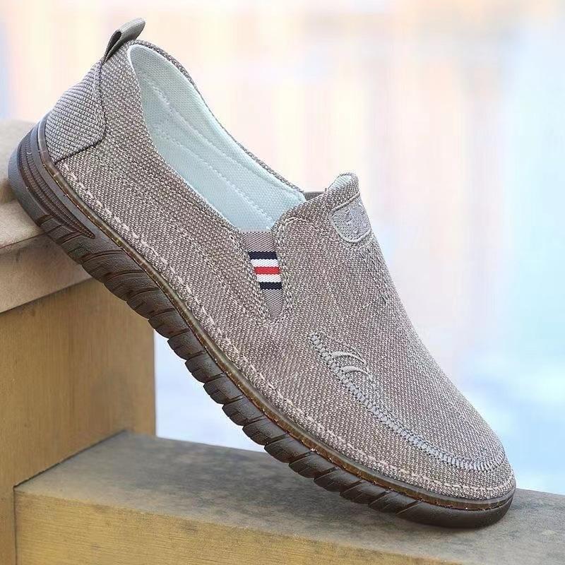 Summer One-footed Cloth Shoes Old Beijing Casual Shoes Men's Single Shoes Outdoor Soft Sole Linen Breathable and Comfortable Men's Casual Shoes