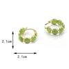 Cat's Eye Stone Cat Eye Hoop Earrings Flower Daisy Drop Earrings Huggie Earrings  Women Girls