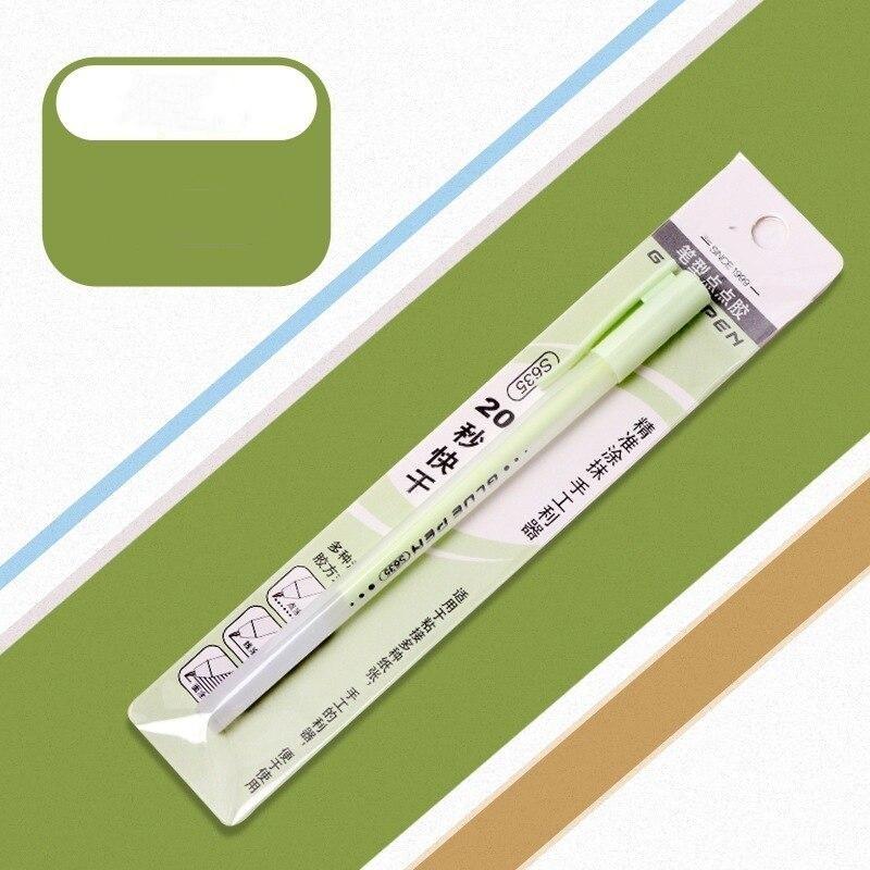 1pc Candy Color Quick-Drying Glue Pen Manual Solid Glue Stick Student Handbook Diy High Viscosity Glue Office Supplies