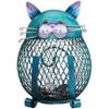 Kavolet Cat Piggy Bank for Kids, Cat Shaped Metal Coin Box, Coin Money Bank, Handwork Handicrafts Ornament, Brown