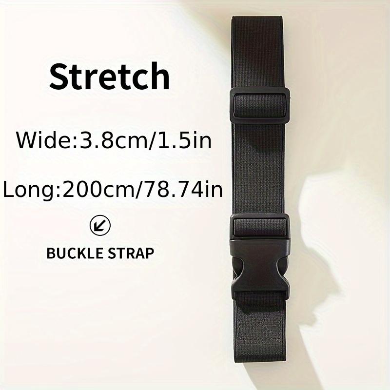 1pc Adjustable Bungee Cord, Black, Buckle Closure, Stretchable Strap, Durable Car Tying Rope, Home Improvement, Material Handling, Bundling Band