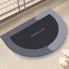Semicircular Bathroom Diatom Mud Absorbent Cushion Toilet Entry Door Non-slip Foot Pad Household Toilet Quick-drying Carpet