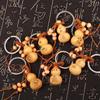 Car Key Ring Ornaments Bag Pendant Chinese Traditional Keychain Good Luck Gourd Peach Wood Keyring