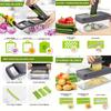 16-in-1 Vegetable Onion Chopper & Food Cutter   Semi-Automatic Chopping for Onions  Carrots  Potatoes  Garlic  Peppers  Kitchen Gadget