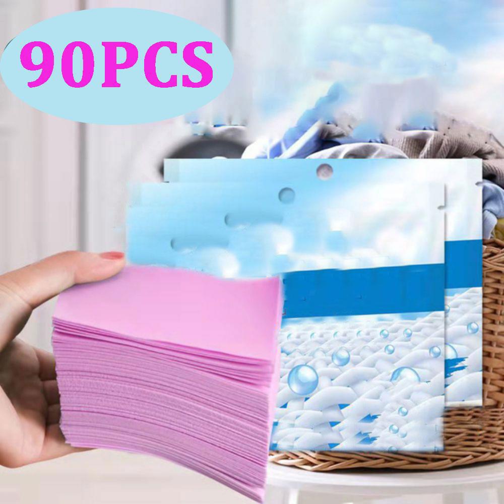 90pcs Laundry Powder Nano Ultra Concentrated Laundry Soap Mild Laundry Powder Tablets Cleaning Products Washing Machine Supplies