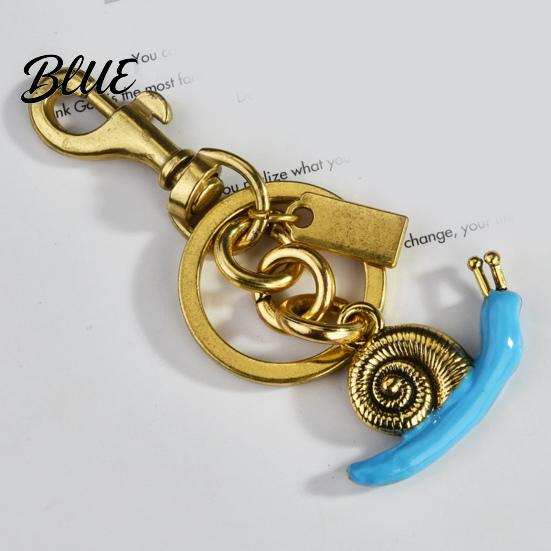 Backpack Charm Keychain Pendant Snail Design Key Holder with Lobster