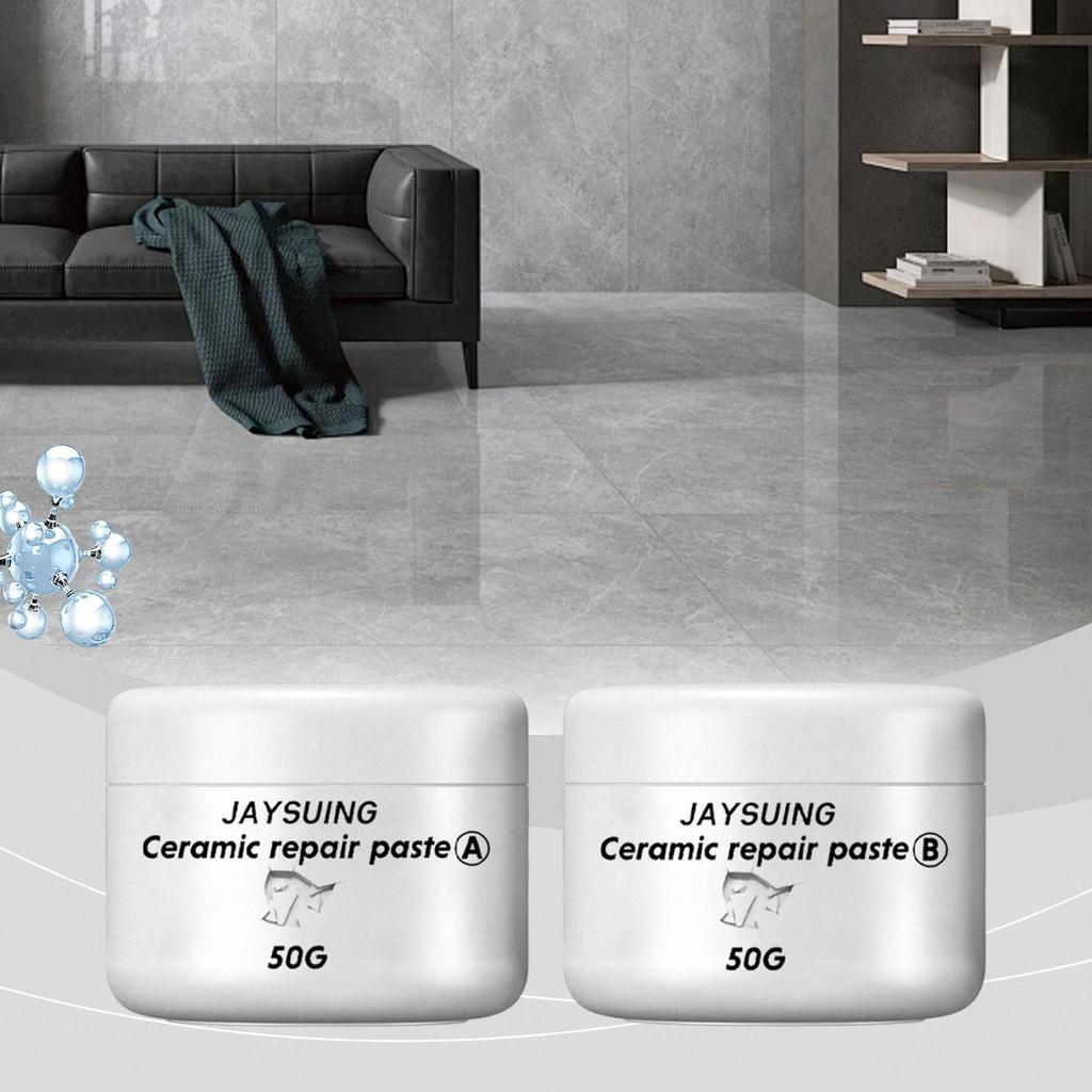 2PC Ceramic Tile Repair Agent Ceramic Paste Ceramic Tile Adhesive Toilet Marble Pit Glaze Repair Agent