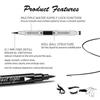 QIC Pattern Embellished Stamp Eyeliner Pencil Waterproof Quick-drying Non-smudging Double-ended Eyeliner 1g+1g