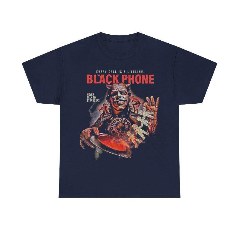 

The Black Phone Movie Tshirt Retro Horror Film Tee Summer Unisexs and Womens Loose and Breathable Tshirt Top 4XL
