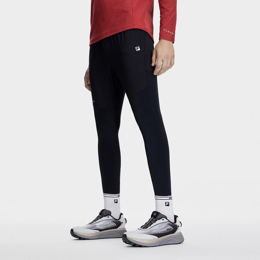 Fila Logo Print Fitness Woven Sports Pants Men Bottoms Deep-Black A11M341803F-BK