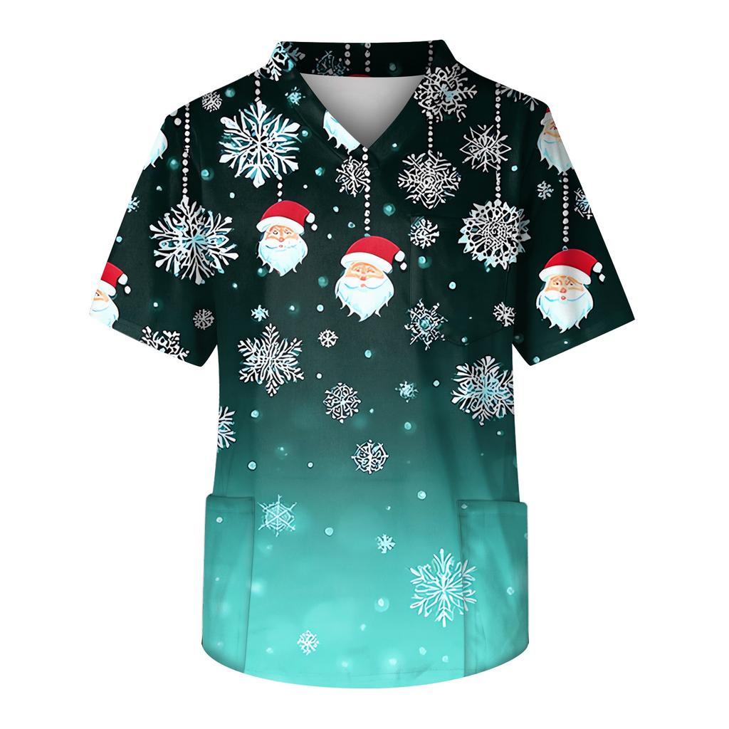 Pánská pracovní halenka s krátkým rukávem a výstřihem do V na hrudi