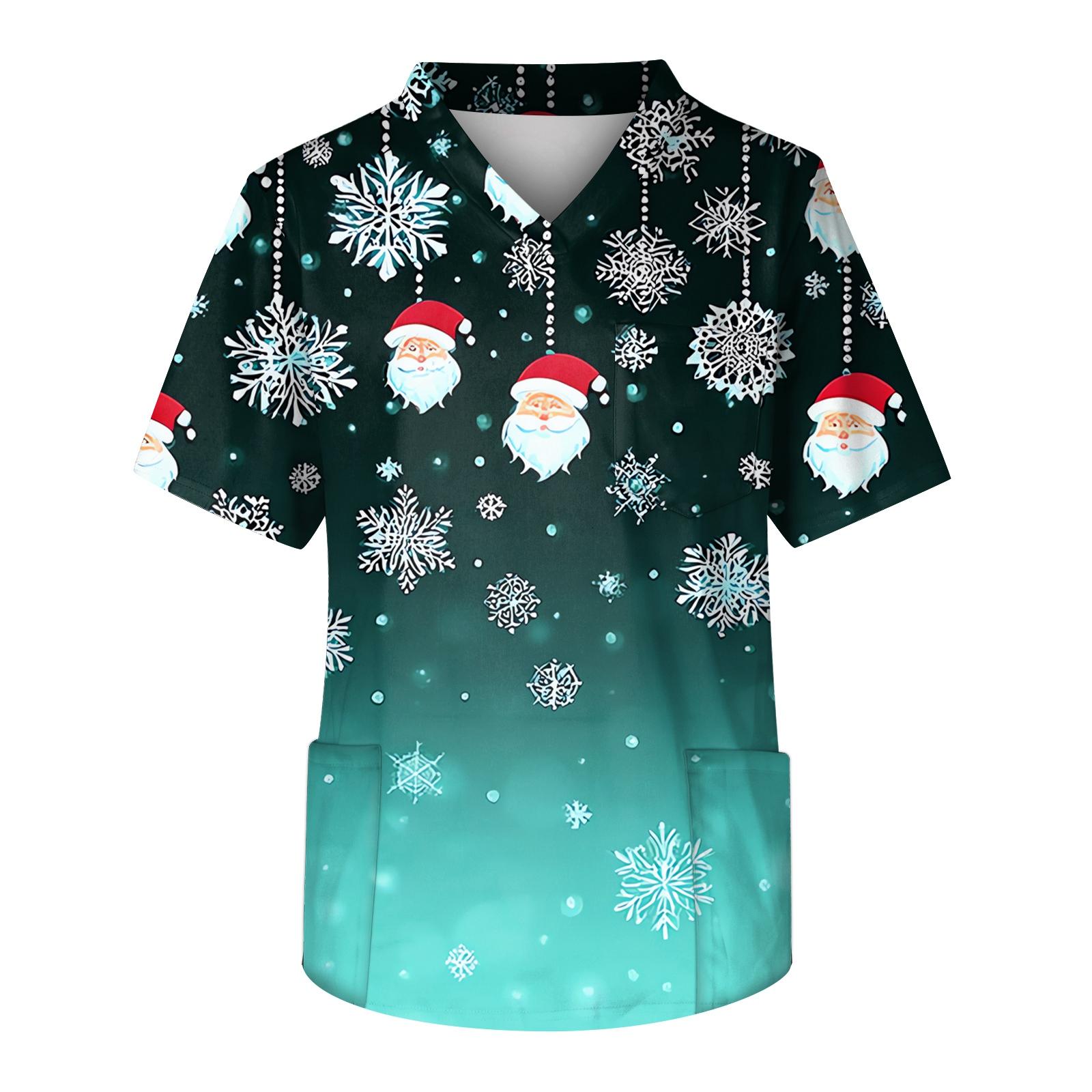 

Мужская рабочая блузка с короткими рукавами и v-образным вырезом с принтом, топ с нагрудным карманом M циан