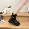 Fashion Style Cool Punk Motorcycles Boots Female Platform Wedges  Short Boots Women Shoes Women's Boots