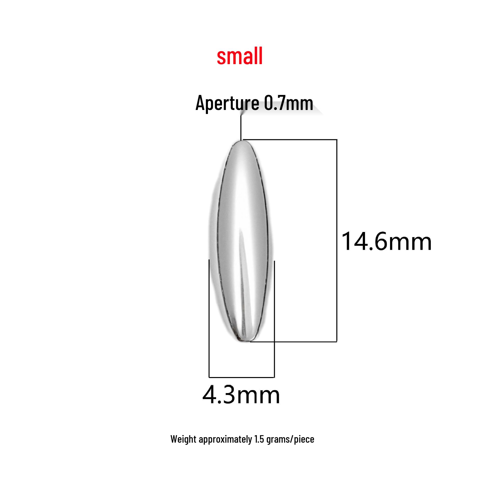 S925 Sterling Silver Olive Spacer Beads for DIY Jewelry and Handmade Bracelet Weaving S925