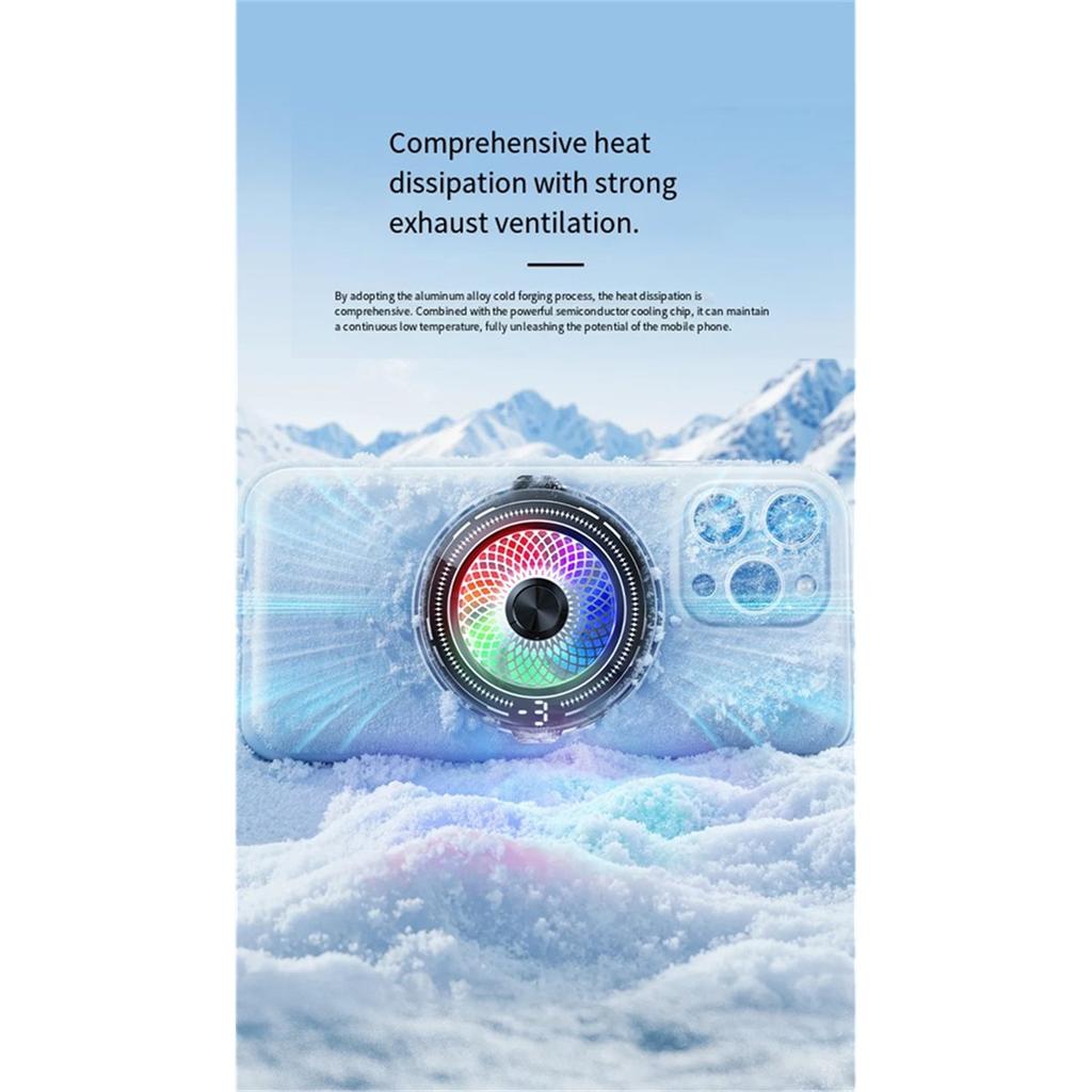 CT20 Magnetic Phone Cooler Fast Cooling Fan Adhesive Clip for Phone Android Mobile Gaming