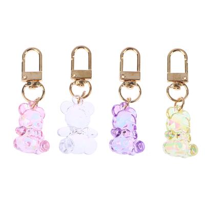 Cute  Bear Keychain Kawaii Airpods Key Chain Accessories Pendant For Clothes Backpack Keyring Phone Charm Couple Gift
