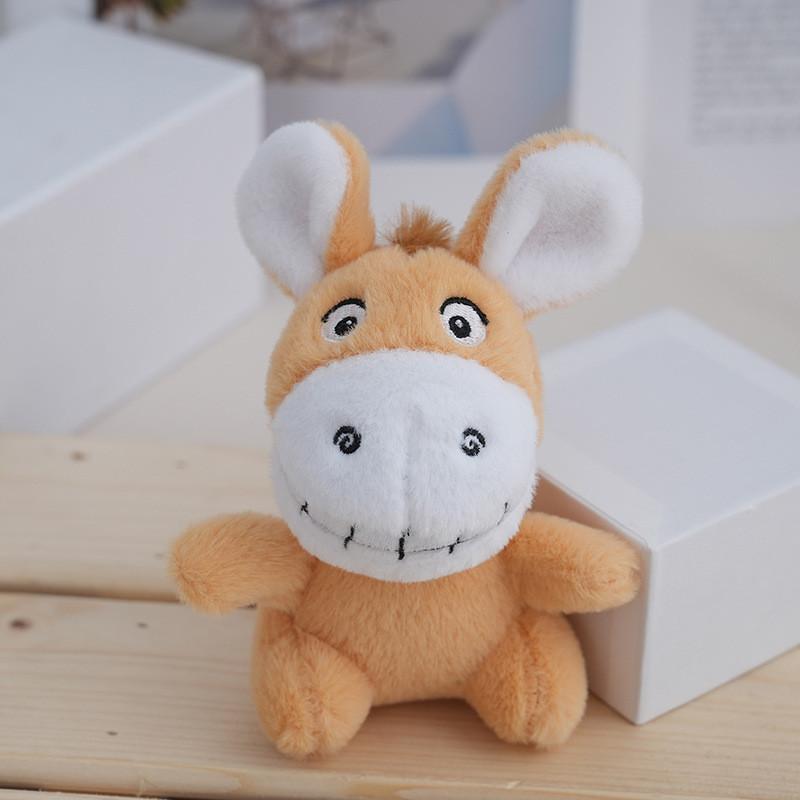 Adorable Plush Donkey Keychain Cute Stuffed Animal Doll With Pp Cotton Filling