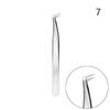 Anti-Slip Stainless Steel Lash Extension Tweezers Curved Tip Straight High Precision for Nail Art Makeup Beauty Tools