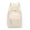 Solid Color Nylon Backpack Large Capacity Korean Style School Bag Rear Plug-in Box Design Travel Backpack for Adults Student