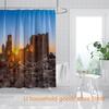 Stunning Metropolis Dawn Shower Curtain Unique Bathroom Wall Art Print