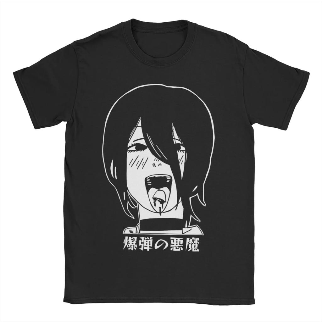 Chainsaw Man Reze T-Shirts Men Women Anime Manga Funny Cotton Tee Shirt O Neck Short Sleeve T Shirts Party Clothes