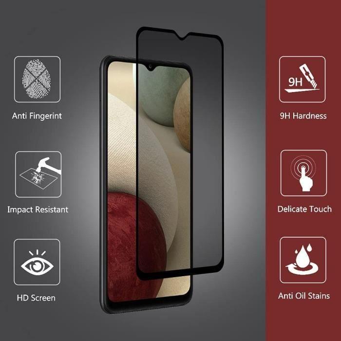Film de protection en verre trempé anti espion pour Samsung Galaxy A12 - Noir