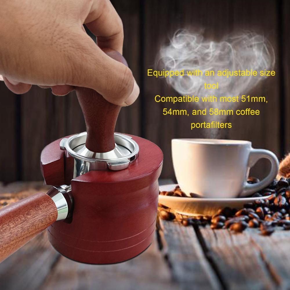 Height Adjustable Portafilter Holder Non-Slip Base Tamping Stand Tamping Station  Coffee Shop