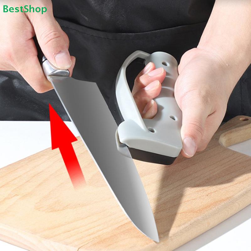 Ergonomischer Messerschärfer | 2-in-1 Hand-KlingenSchärfwerkzeug für Küchenmesser (Rutschfester Griff)