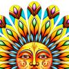 Metal Sun Flower Wall Art Decoration Sun Face Flower Metal Wall Sculpture Sun Face Flower Wall Decor Outdoor Decoration