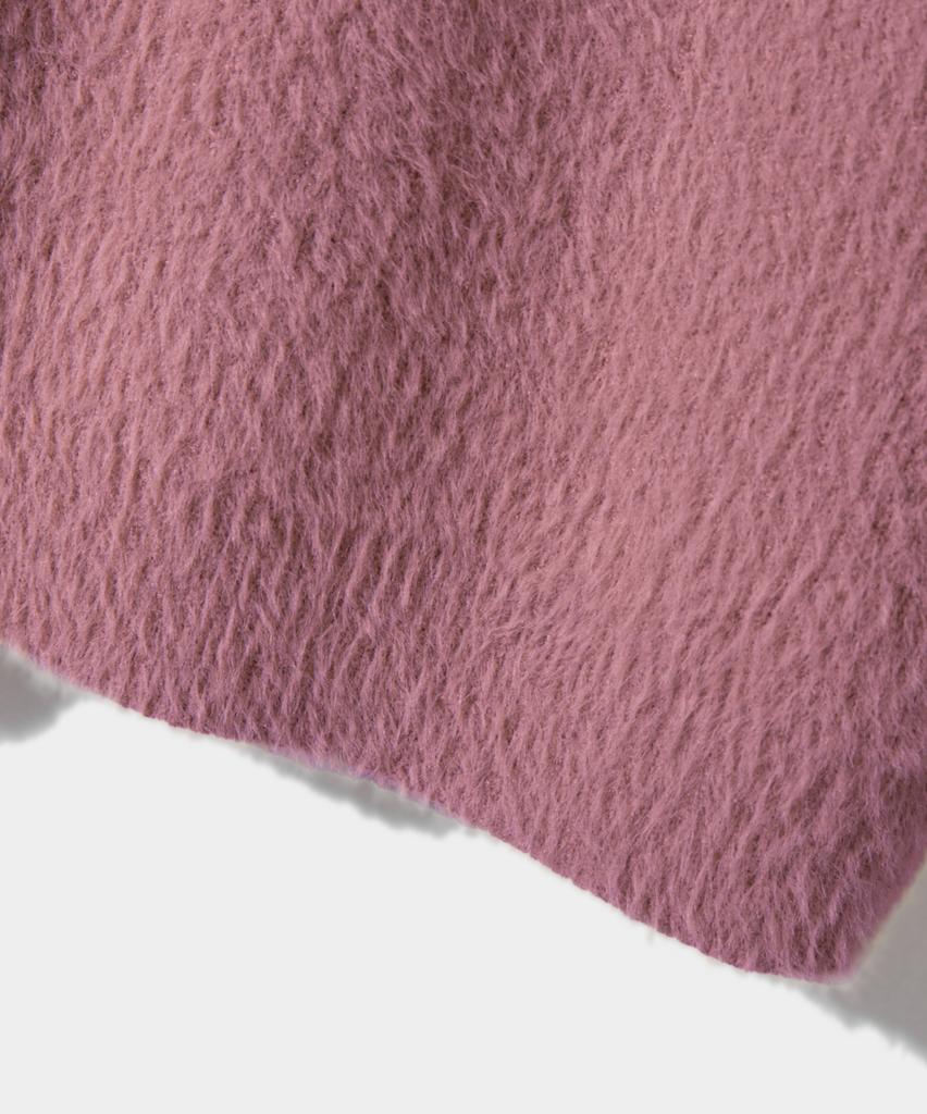 Dimiteulibeullaeg Essential Hairy Half Zip Knit_Pink