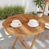VidaXL Table Top 60x60x2.5 Cm Octagonal Solid Teak Wood, Replacement Table Top, Wooden Table Top, 366664