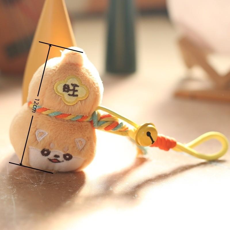 12cm 1Pcs Cute and Cute Fulu Gourd Pendant Plush Toy Doll Cartoon Bag Pendant Keychain Doll Doll