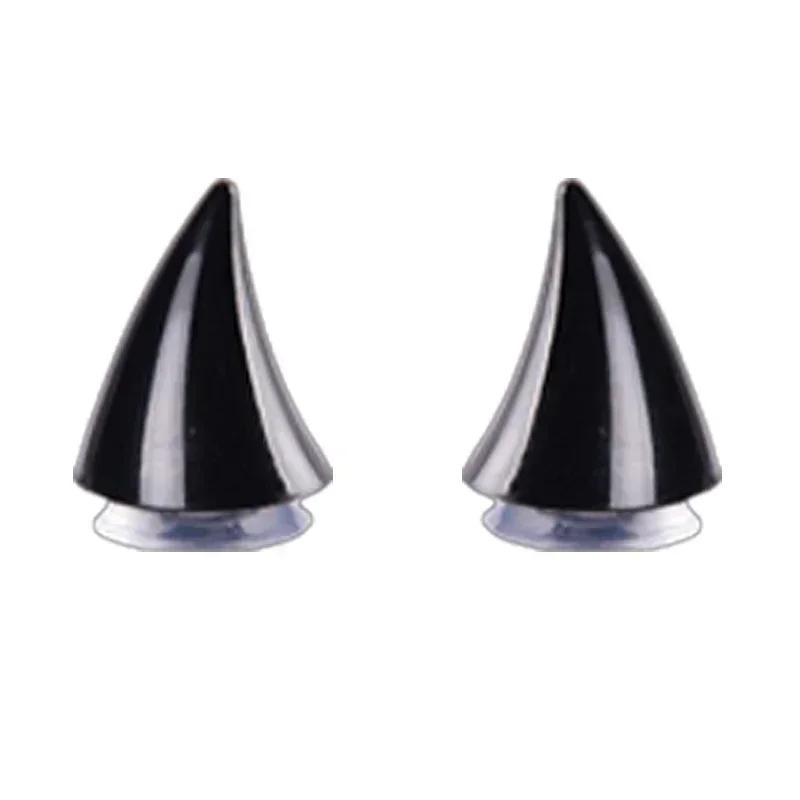 cool 2Pcs Large Size Motorcycle Helmet Decoration Devil Horn Colorful Motorbike Bicycle Decoration Helmet Stickers Accessory