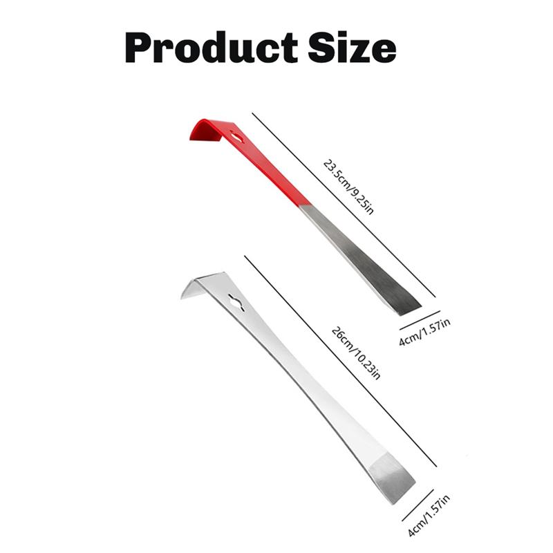 2PCS Pry Bar Scraper Nail Puller  Stainless Steel Flat Crowbar Angled Edge Pry Bar For Pulling And Scraping Tool