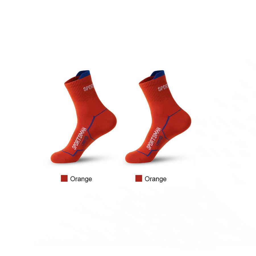 Men's Mid-Calf Sweat-Absorbing Odor-Resistant Cotton Socks for Running, Cycling, and Fitness