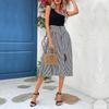 Summer Women's One-shoulder Striped Patchwork Dress