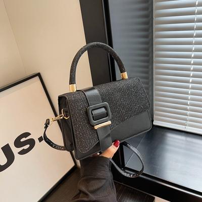 Commuter Fashion Texture Handbag 2025 Early Autumn New Foreign Style Versatile Korean Version Single Shoulder Messenger Bag Small Square Bag Tide