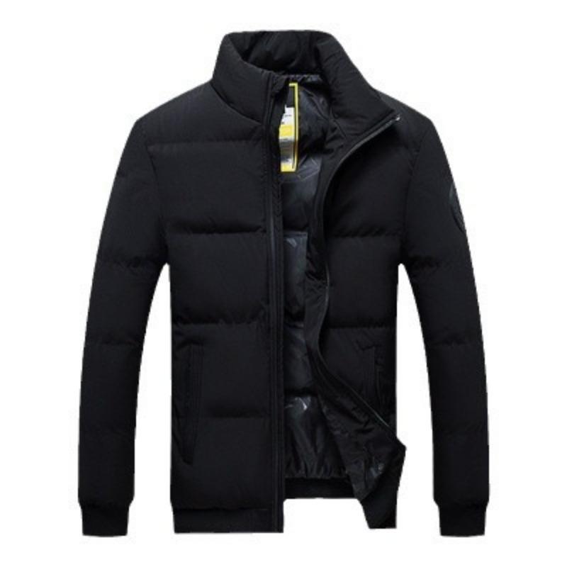 Men's Winter Cotton-padded Clothes, Winter Jackets, Stand-up Collar Down Cotton-padded Clothes, Thickened Middle-aged Cotton-padded Jackets.