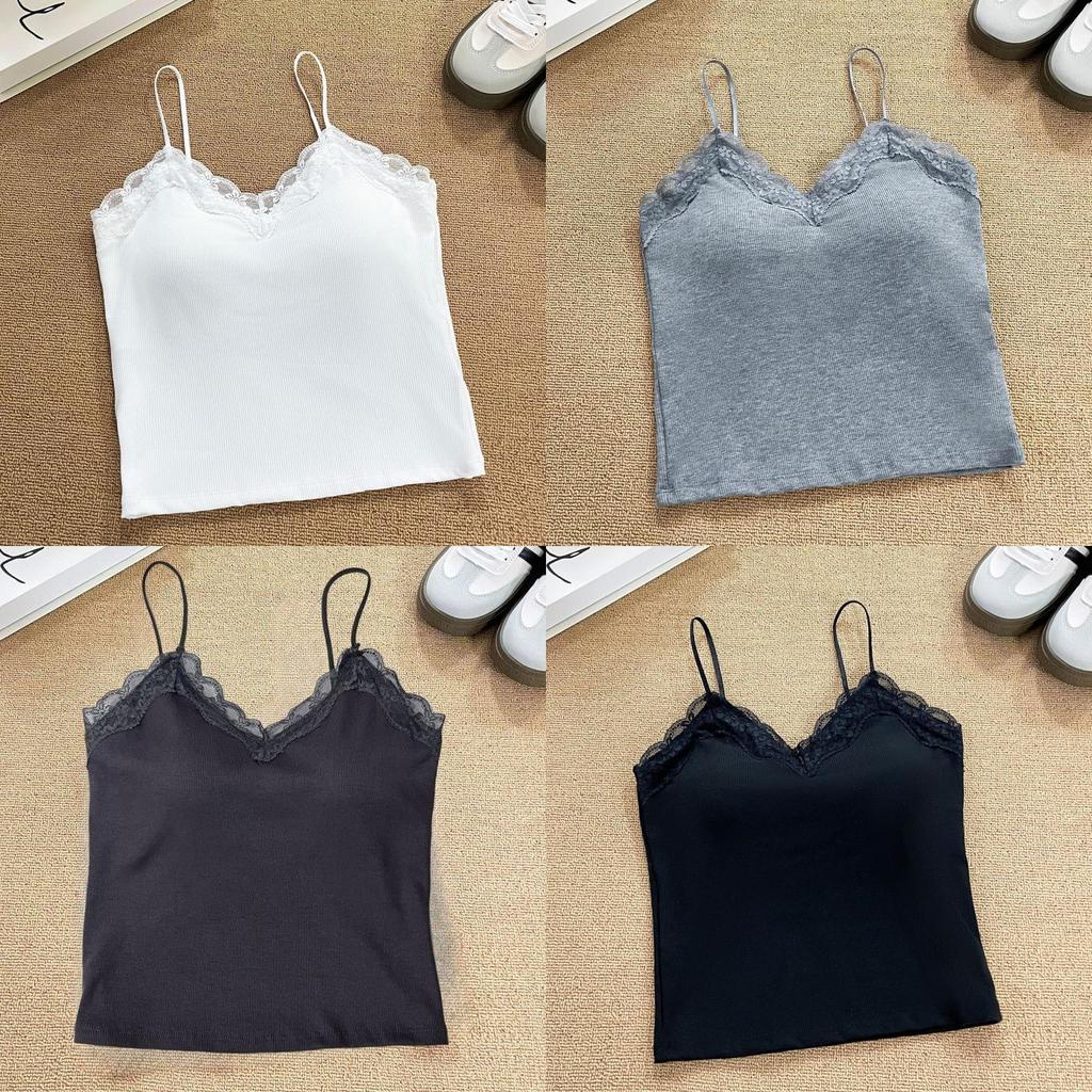 Lacy Strap Tank Top For Women With 3d Embroidery And Sheer Mesh Fabric Perfect For Spring Fashion