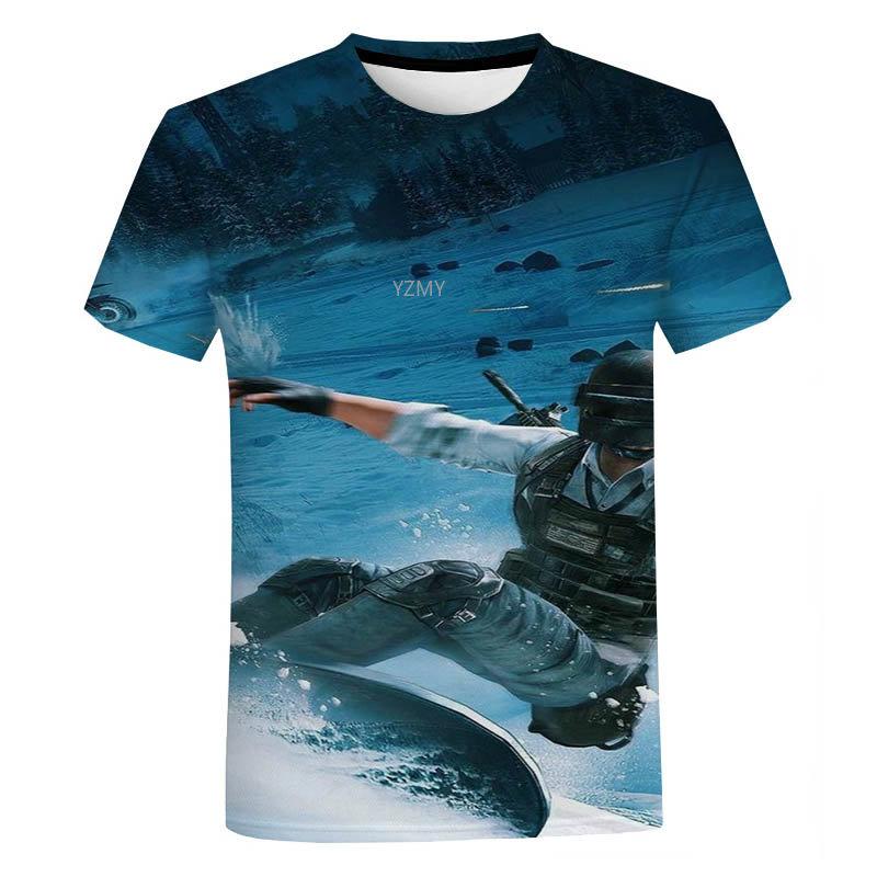 Männer Frauen Kinder Pubg 3D Printe Coole Tops T-Shirt Spiel Streetwear Fashion T-Shirt Neue Sommer Casual Kurzarm