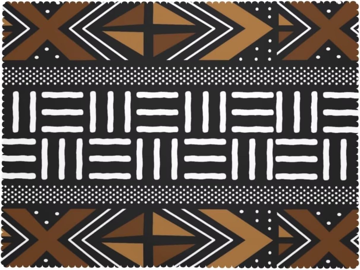 Afrikaans Tribaal Rechthoekig Tafelkleed Totems Geometrisch Etnisch Vintage Abstract Traditioneel Modderpatroon Wasbare Tafelhoes 140x240cm