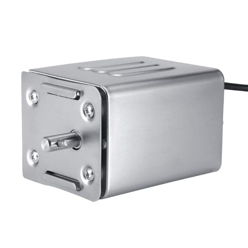 Grill Rotisserie Motor, Stainless Steel BBQ Rotisserie Motor 15W Electric Roaster Barbecue Motor for Outdoor Barbecue Grilling Camping, 50-70KGF US Plug